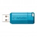Verbatim USB flash disk, USB 2.0, 32GB, PinStripe, Store N Go, modrý, 49057, USB A, s výsuvným konektorem