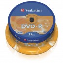 Verbatim DVD-R, 43522, DataLife PLUS, 25-pack, 4.7GB, 16x, 12cm, General, Advanced Azo+, cake box, Scratch Resistant, bez možnosti