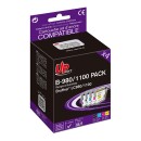 UPrint kompatibilní ink s 1xblack/1xcyan/1xmagenta/1xyellow, B-980/1100 BK/C/M/Y PACK 4, pro Brother DCP-145C, 165C