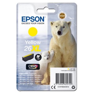Epson originální ink C13T26344012, T263440, 26XL, yellow, 9,7ml, Epson Expression Premium XP-800, XP-700, XP-600