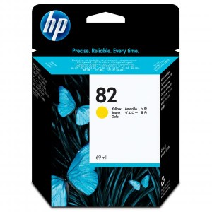 HP originální ink C4913A, HP 82, yellow, 69ml, HP DesignJet 500, PS, 800, 815, cc800ps, 4200