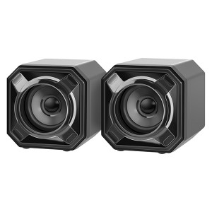 Defender reproduktory SPK-540, 2.0, 7W, černé, regulace hlasitosti, pasivní zářiče na zadní straně reproduktorů, 80Hz~20kHz