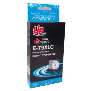 UPrint kompatibilní ink C13T79024010, s C13T79024010, 79XL, XL, cyan, 2000str., 25ml, E-79XLC, 1ks, pro Epson WorkForce Pro WF-562