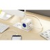 Rozbočovací zásuvka 250V, CEE7 (vidlice) - POWERCUBE, 0.1m, ORIGINAL USB, modrá, POWERCUBE, 4 zásuvky, USB A+C, Power Delivery, Qu