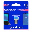 Goodram USB flash disk OTG, USB 3.0 (3.2 Gen 1), 16GB, ODD3, modrý, ODD3-0160B0R11, USB A / USB C, s krytkou