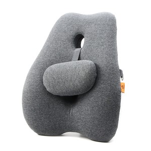 Bederní opěrka, ergonomický, šedá, paměťová pěna, Powerton