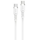 Powerton ENERGY WHITE EDITION Kabel USB-C, 60W, 1m, silikonový, bilý