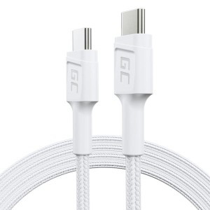 Green Cell  kabel USB-C bílý, 1.2m PowerStream s rychlým nabíjením Power Delivery 60W, Ultra Charge, Quick Charge 3.0