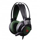 A4tech Bloody J437, sluchátka s mikrofonem, ovládání hlasitosti, zelená, 7.1 surround (virtuálně), herní sluchátka, podsvícené typ