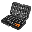 Sada nástrčných klíčů, 10-201, 55, velikost 1/4, kufřík,, NEO TOOLS
