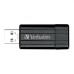 Verbatim USB flash disk, USB 2.0, 32GB, PinStripe, Store N Go, černý, 49064, USB A, s výsuvným konektorem