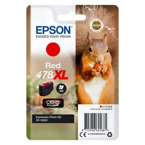 Epson originální ink C13T04F54010, 478XL, red, 10.2ml, Epson XP-15000