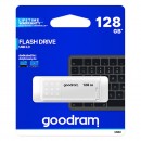 Goodram USB flash disk, USB 2.0, 128GB, UME2, bílý, UME2-1280W0R11, USB A, s krytkou