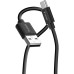 Verbatim USB kabel USB A samec - USB C samec, 18W, 1m, černo-bílá, box, 32393