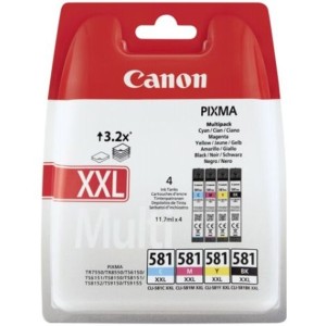 Canon originální ink CLI-581XXL BK/C/M/Y MULTI, 1998C006, CMYK