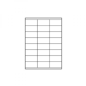 Logo etikety 70mm x 36mm, A4, matné, bílé, 24 etikety, 140g/m2, baleno po 10 ks, pro inkoustové a laserové tiskárny