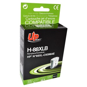 UPrint kompatibilní ink s C9396AE, HP 88XL, black, 80ml, H-88B, pro HP OfficeJet Pro K5400, L7580, L7680, L7780
