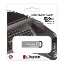 Kingston USB flash disk, USB 3.0 (3.2 Gen 1), 256GB, DataTraveler(R) Kyson, stříbrný, DTKN/256GB, s poutkem