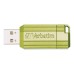 Verbatim USB flash disk, USB 2.0, 32GB, Store,N,Go PinStripe, zelený, 49958, pro archivaci dat