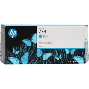 HP originální ink 676M9A, HP 738M, cyan, 300ml