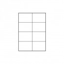 Logo etikety 105mm x 74,2mm, A4, matné, bílé, 8 etiket, 140g/m2, baleno po 25 ks, pro inkoustové a laserové tiskárny