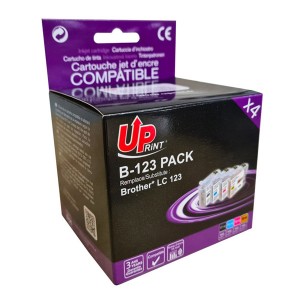 UPrint kompatibilní ink s LC-123, 1xblack/1xcyan/1xmagenta/1xyellow, B-123 PACK, pro Brother MFC-J4510 DW