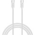 Verbatim USB kabel USB C samec - USB C samec, 60W, 1m, černo-bílá, box, 32391