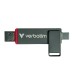 Verbatim USB flash disk, USB C a USB 3.2 Gen 1, 512GB, Dual QuickStick, šedý, 32042, USB C, s poutkem