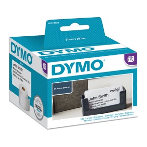 Dymo papírové štítky 89mm x 51mm, bílé, pro vizitky, bez lepidla, 300 ks, S0929100