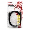 Kabel USB (2.0), USB A M- USB A F, 3m, černý, Logo, blistr