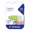 Verbatim USB flash disk, 2.0, 32GB, DataBar, zelený, 49454, pro archivaci dat