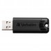 Verbatim USB flash disk, USB 3.0 (3.2 Gen 1), 32GB, PinStripe, Store N Go, černý, 49317, USB A, s výsuvným konektorem