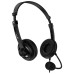 Genius HS-230U sluchátka s mikrofonem, drátová, černá, USB-C