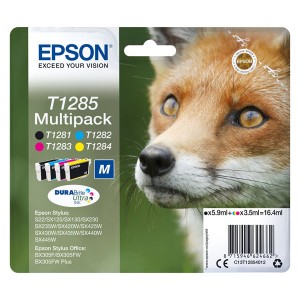 Epson originální ink C13T12854022, T1285, CMYK, blistr, 16,4ml, Epson Stylus S22, SX125, 420W, 425W, Stylus Office BX305