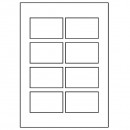 Avery Zweckform vizitky, s hladkým okrajem, 8ks/A4, oboustranné typ matné, bílé, A4, 260 g/m2, 85x54mm, 10 listů, pro inkoustové t