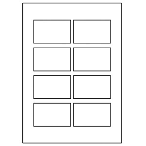 Avery Zweckform vizitky, s hladkým okrajem, 8ks/A4, oboustranné typ matné, bílé, A4, 260 g/m2, 85x54mm, 10 listů, pro inkoustové t