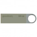 Goodram USB flash disk, USB 2.0, 64GB, UUN2, UUN2, silver, UUN2-0640S0R11