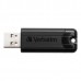 Verbatim USB flash disk, USB 3.0 (3.2 Gen 1), 256GB, PinStripe, Store N Go, černý, 49320, USB A, s výsuvným konektorem