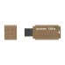 Goodram USB flash disk, USB 3.0, 128GB, UME3 ECO FRIENDLY, hnědý, UME3-1280EFR11, USB A, s krytkou