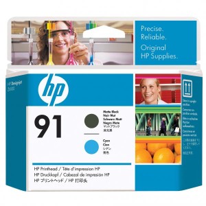 HP originální tisková hlava C9460A, HP 91, matte black/cyan, HP DesignJet Z6100
