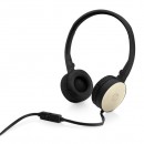 HP H2800, sluchátka s mikrofonem, ovládání hlasitosti, černo-zlatá, klasická typ 3.5 mm jack