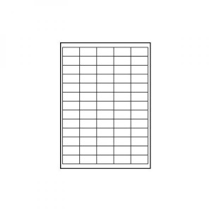 Logo etikety 38mm x 21.2mm, A4, matné, bílé, 65 etiket, 140g/m2, baleno po 10 ks, pro inkoustové a laserové tiskárny