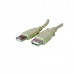 Kabel USB (2.0), USB A M- USB A F, 3m, černý, Logo, cena za 1 kus
