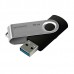 Goodram USB flash disk, USB 3.0 (3.2 Gen 1), 16GB, UTS3, černý, UTS3-0160K0R11, USB A, s otočnou krytkou