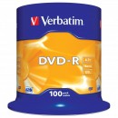 Verbatim DVD-R, 43549, DataLife PLUS, 100-pack, 4.7GB, 16x, 12cm, General, Advanced Azo+, cake box, Scratch Resistant, bez možnost