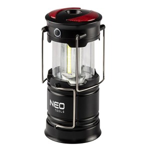 LED kempingové světlo 3v1, 3xAA, hliník, černá, 3 druhy svícení