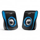 Genius reproduktory SP-Q180, 2.0, 6W, čenomodré, regulace hlasitosti, stolní, 150Hz-20kHz