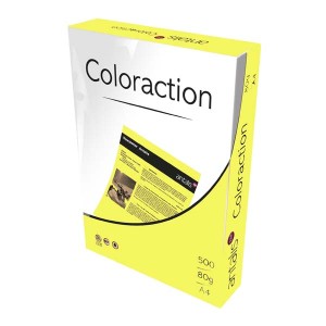 Xerografický papír Coloraction, Florida, A4, 80 g/m2, citrónově žlutý, 100 listů, vhodný pro inkoustový tisk