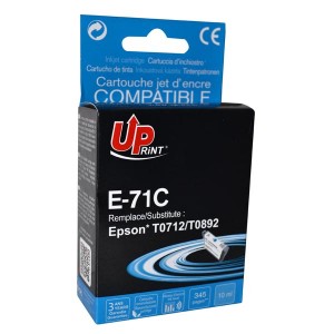 UPrint kompatibilní ink s C13T07124011, cyan, 10ml, E-71C, pro Epson D78, DX4000, DX4050, DX5000, DX5050, DX6000, DX605 UPrint kompatibilní ink s C13T07124011, cyan, 10ml, E-71C, pro Epson D78, DX4000, DX4050, DX5000, DX5050, DX6000, DX605