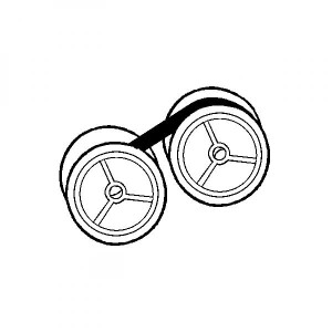 Páska pro psací stroj pro Triumpf Adler 1210, GR. 51U, fialová, textilní, 13/6, N